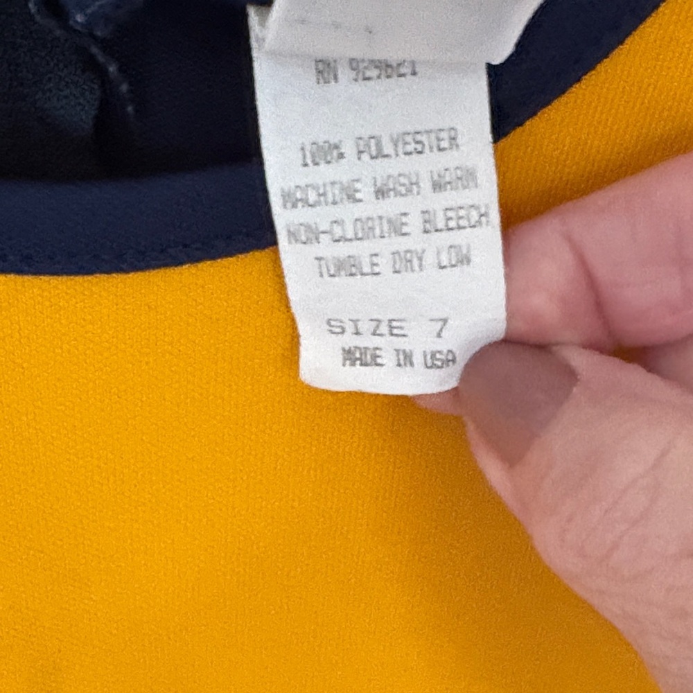 ETSU Girls' Navy and Gold Cheer Dress - Picture 4 of 5